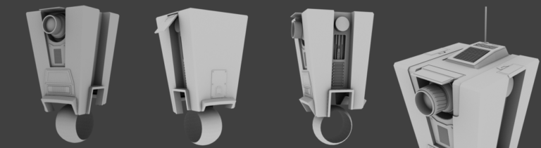 3d model of claptrap from borderlands video game series